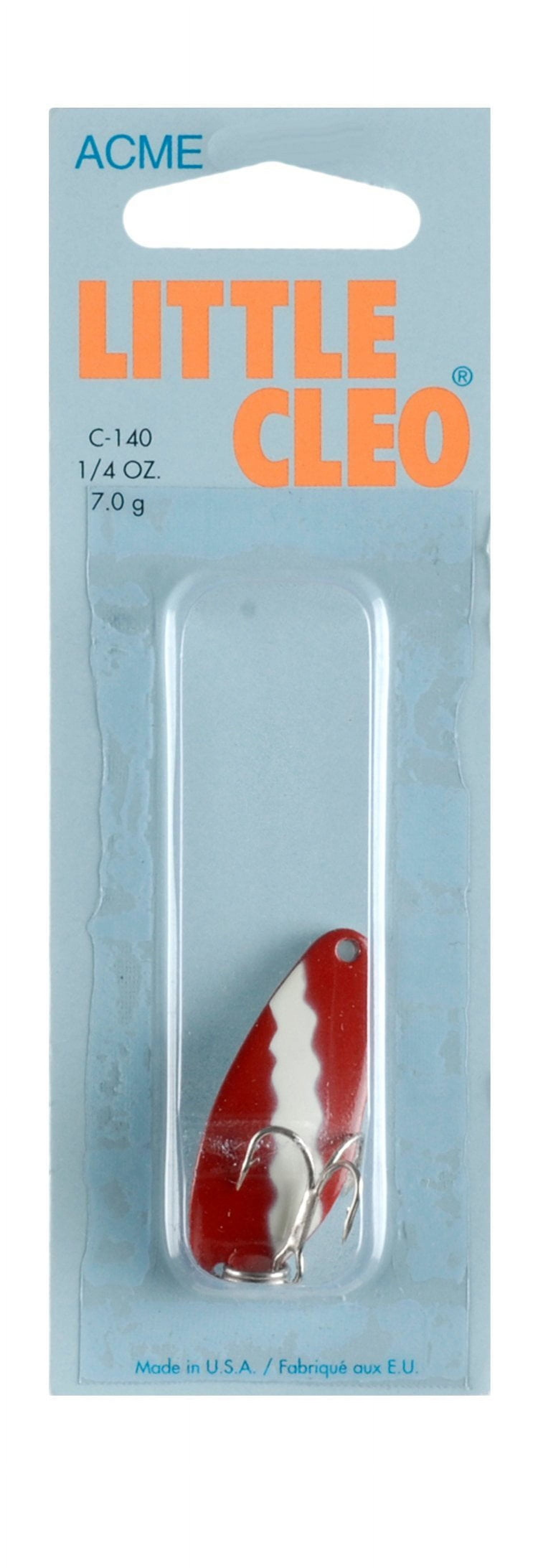 Acme Tackle Little Cleo Spoon 1/4oz Red White Nickel