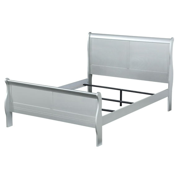 Acme Louis Philippe Bed in Platinum, Multiple Sizes