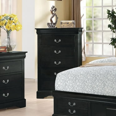 Acme Louis Philippe III Chest with Five Drawers, Multiple Finishes