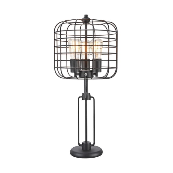 Acme Manus Metal Base Industrial Style Table Lamp in Black
