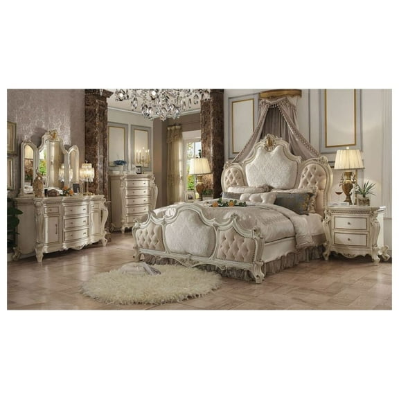 Acme Mirror in Antique Pearl Finish 26904