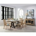 thumbnail image 1 of Acme Nathaniel Rectangular Wooden Trestle Dining Table in Maple Indoor, 1 of 13