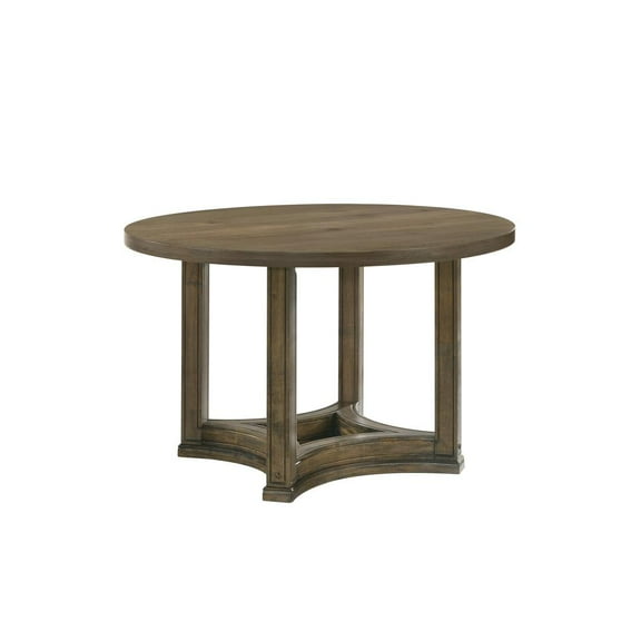 Acme Parfield Round Wooden Top Dining Table in Weathered Oak Indoor
