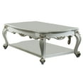 thumbnail image 1 of Acme Picardy Rectangular Wooden Coffee Table with Bottom Shelf in Antique Pearl, 1 of 6