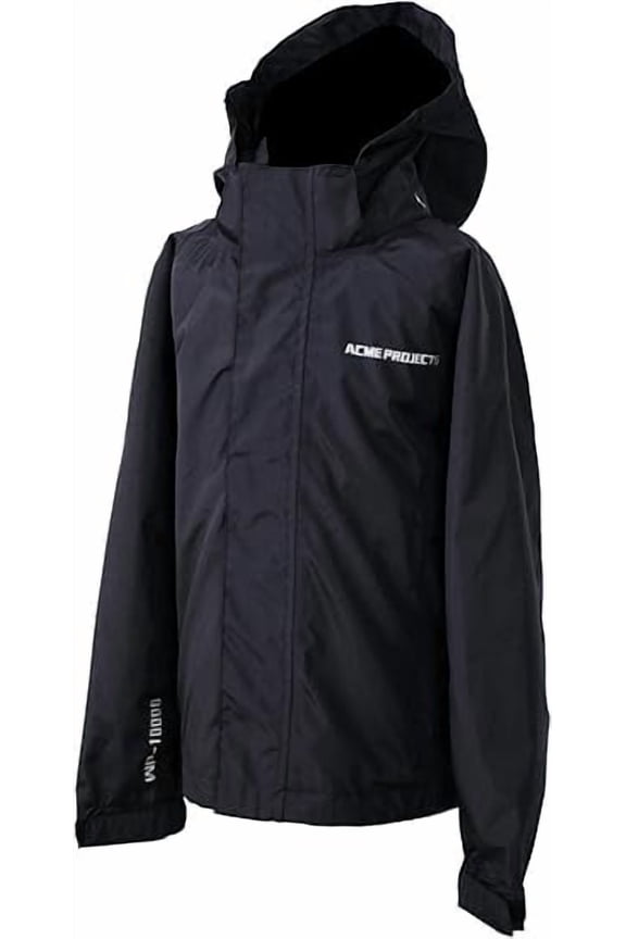 Rain Jacket 100% Waterproof, Breathable, Taped Seam, 10000mm/3000gm, YKK Zippers (Men's, large, Black)