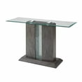 thumbnail image 1 of Acme Sofa Table With Gray Oak And Clear Glass Finish 80674, 1 of 2