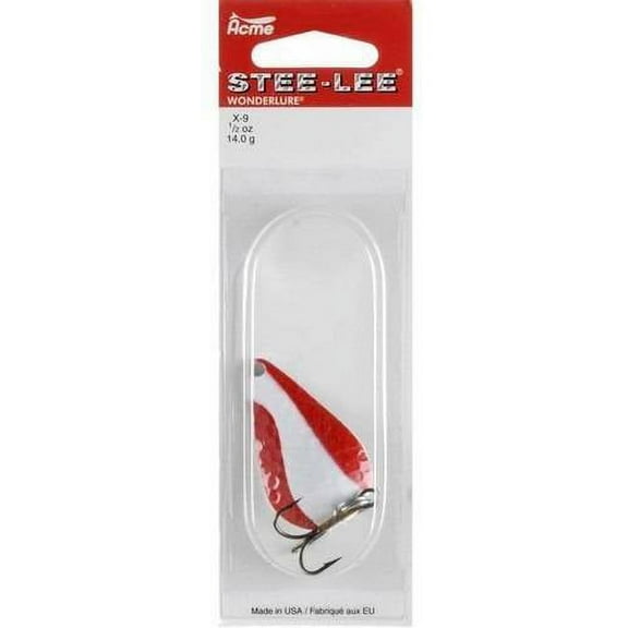 Acme Stee-Lee Spoon, Red/White/Nickel, 1/2-Ounce X9-RWN