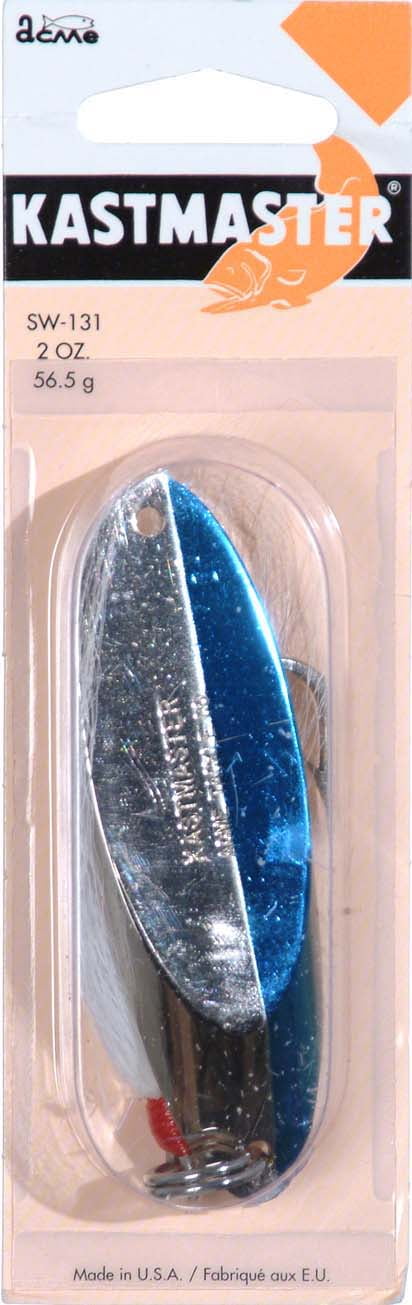 Acme Tackle Kastmaster Fishing Lure Spoon 2 oz Chrome/Neon Blue