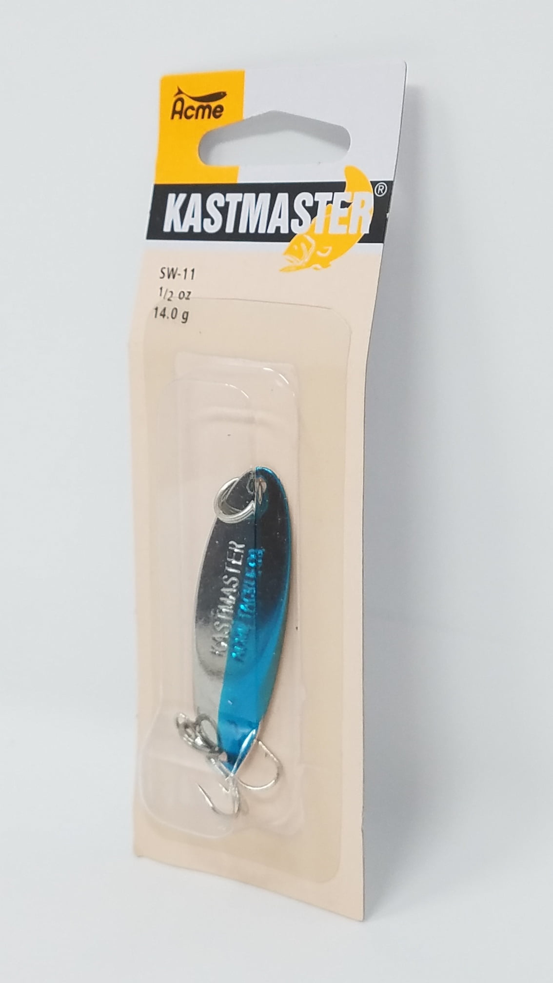 Acme Tackle Kastmaster Fishing Lure Spoon Chrome and Neon Blue 1/2 oz.
