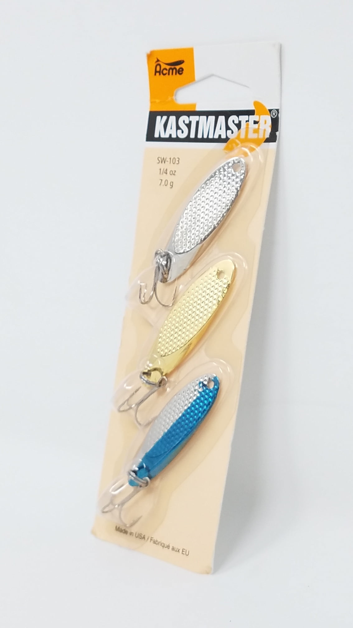 Acme Tackle Kastmaster Hammered Fishing Lure Spoons Assortment 1/4 oz. 3 Pk