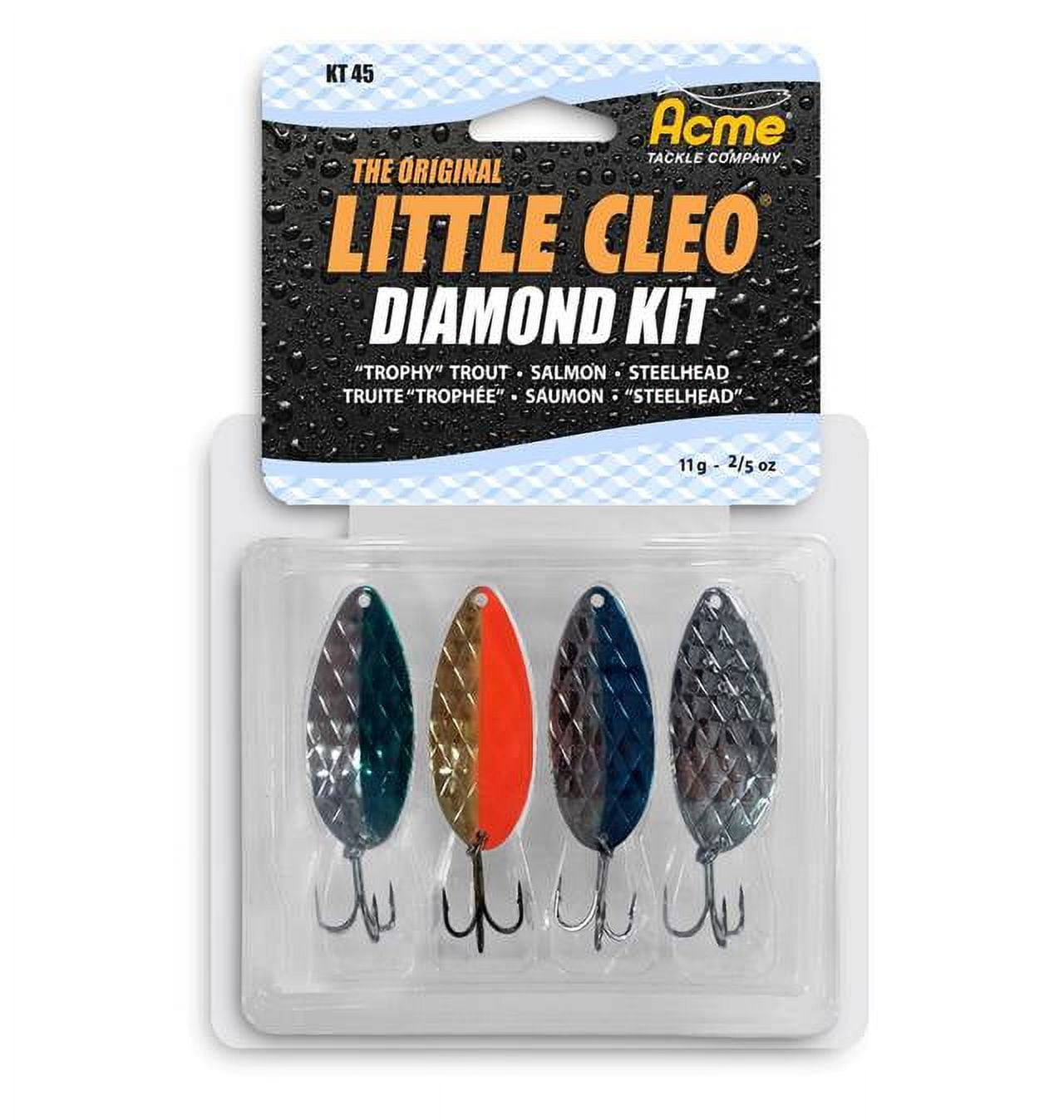 Acme Tackle Little Cleo Diamond Fishing Spoon Kit 4pk 2/5 oz.