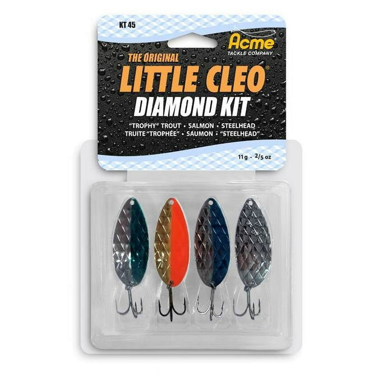 Acme Tackle Little Cleo Diamond Fishing Spoon Kit 4pk 2/5 oz.