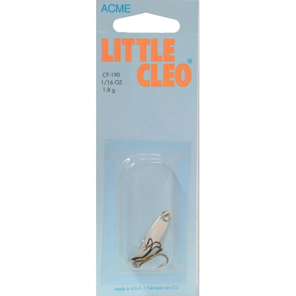 Acme Tackle Freshwater Little Cleo Fishing Spoon , Nickel, 1/16 oz Lake