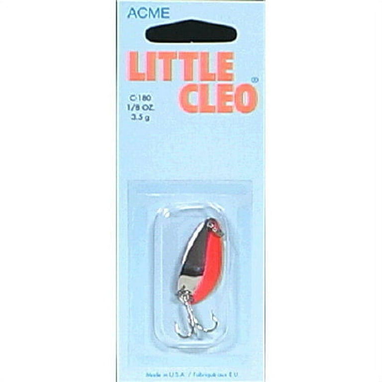 Acme Tackle Little Cleo Fishing Lure Spoon Nickel/Fluorescent Stripe 1/8 oz.  