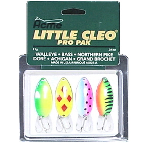 Acme Tackle Little Cleo Fishing Lure Spoons Pro 4 Pack 2/5 oz