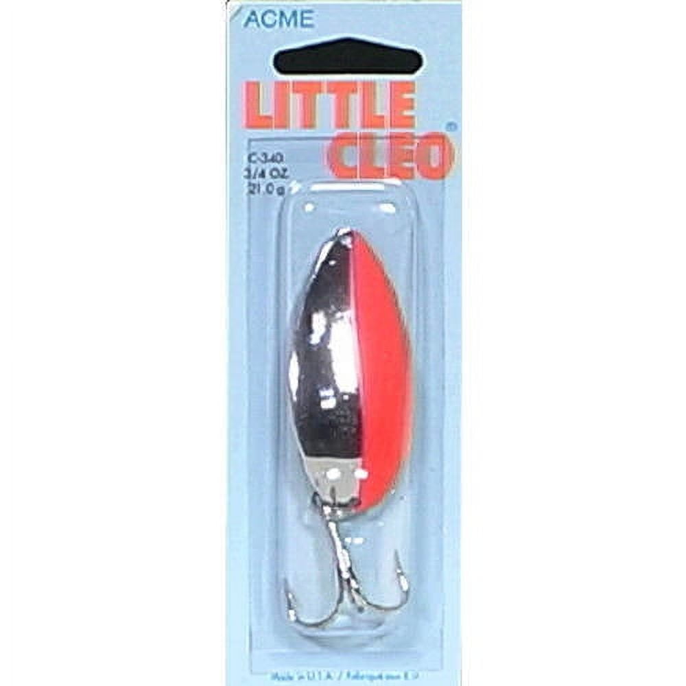 Acme Tackle Little Cleo Fishing Spoon Nickel Flo Orange Stripe 3/4 oz.