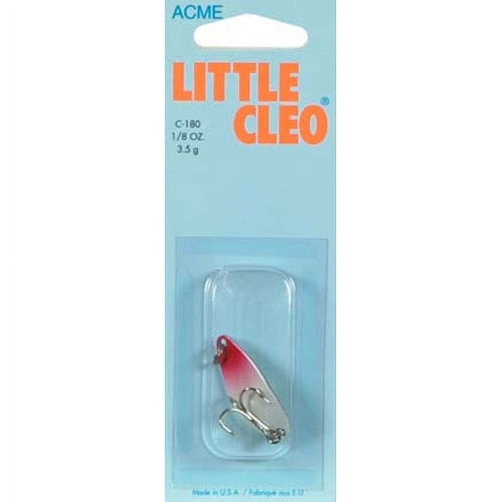 Acme Little Cleo Fishing Lure Spoon 1/8 oz.Red White Nickel 
