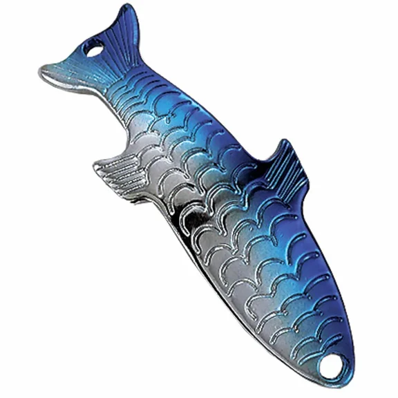 Acme Tackle Phoebe, Fishing Lure Spoon, 1/6 oz., Silver & Neon Blue