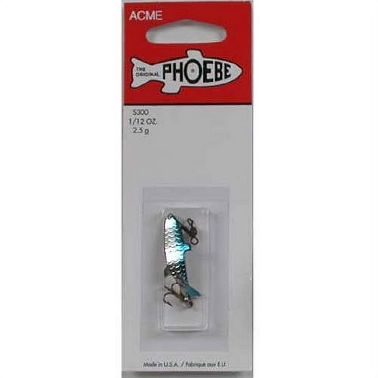 Acme Tackle Phoebe Fishing Lure Spoon Silver Neon Blue 1/12 oz. 