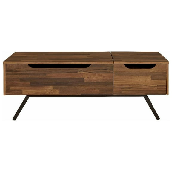 Acme Throm 1-Drawer Rectangular Wooden Coffee Table with Lift Top in Walnut