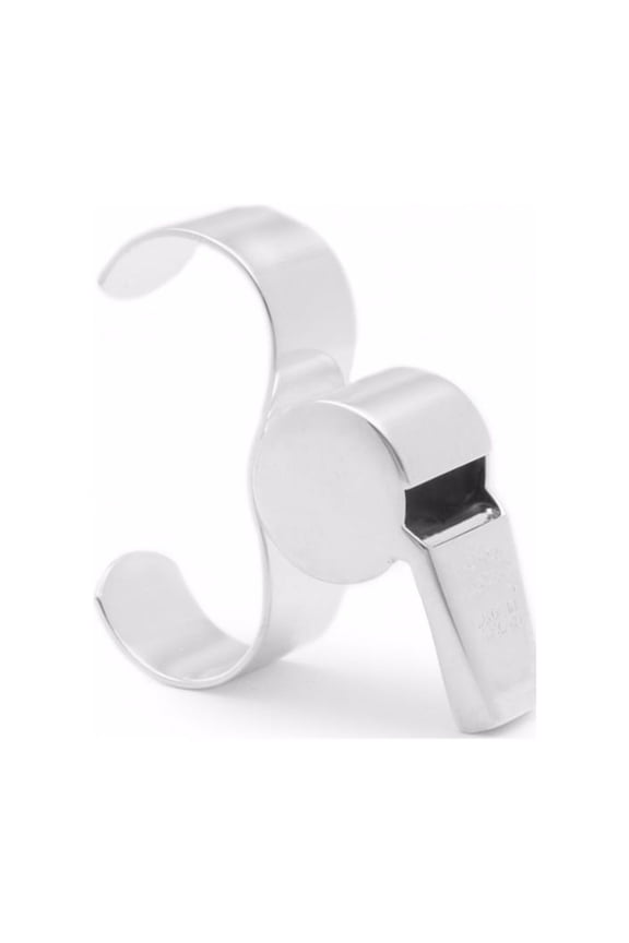 Thunderer Official Referee Whistle 477/60.5 Finger Grip Whistle Silver