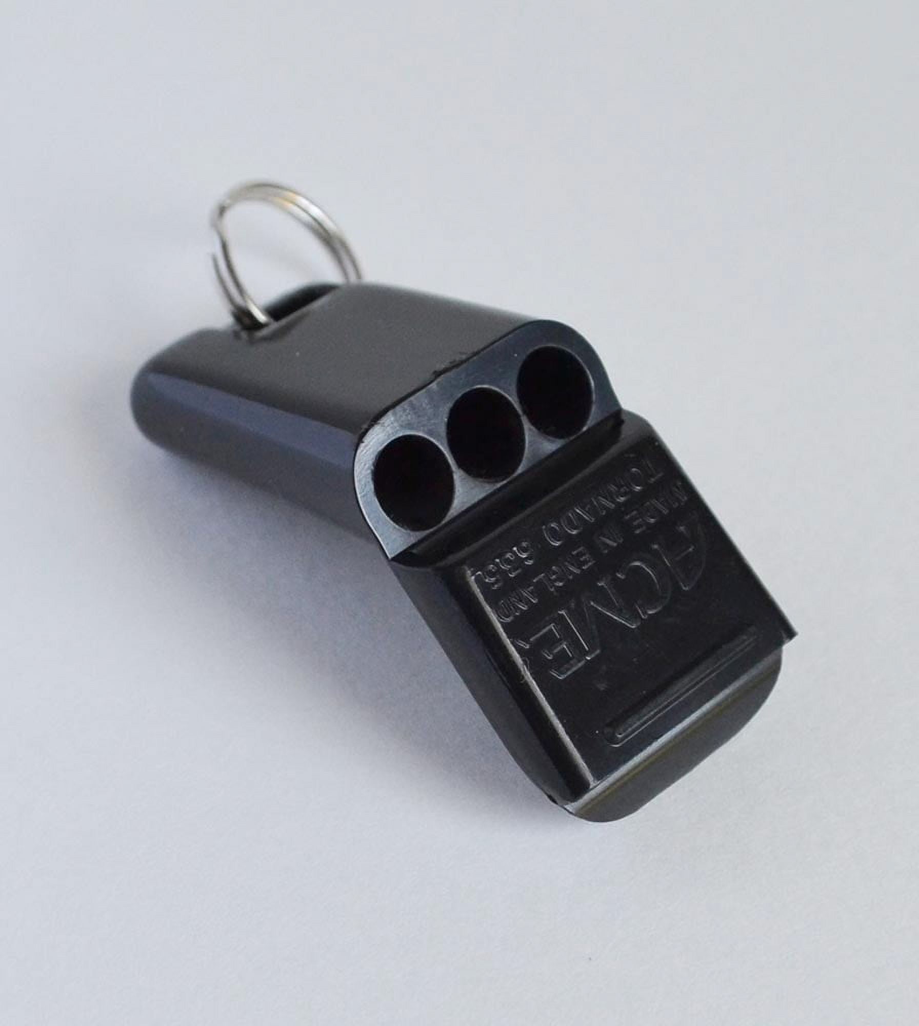 Acme Tornado 635 Pealess Whistle - 3-Pack, Black, 120dB, High-Pitched, For Sports, Referees