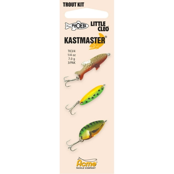 Acme  Trout Spoon Multi Pack 1/4oz  Painted   3 pack