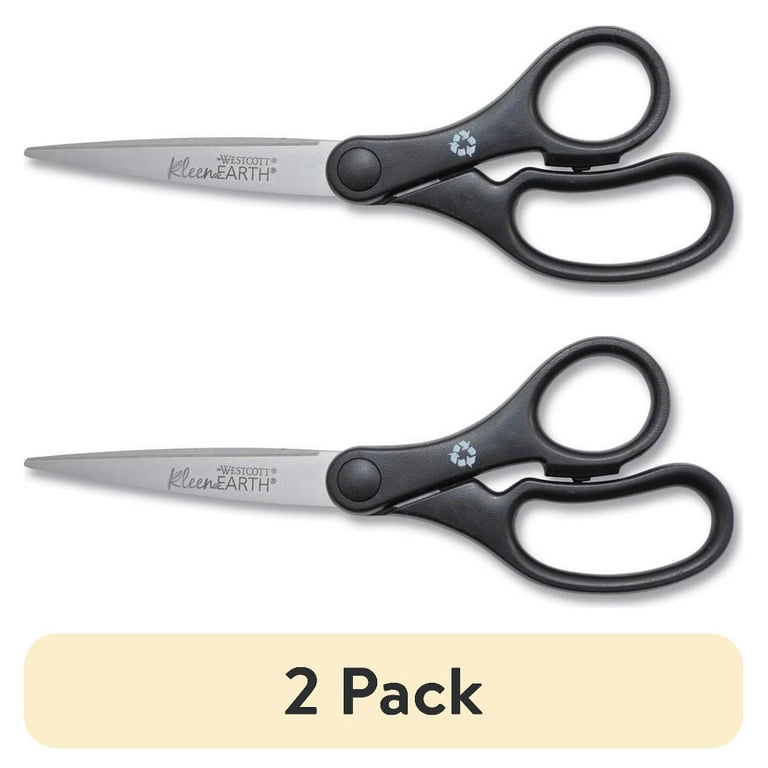 KleenEarth Basic Plastic Handle Scissors, Pointed Tip, 7 KleenEarth Basic Plastic Handle Scissors, Pointed Tip, 7