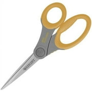 Acme United 8 Straight Scissors Left/Right - Titanium - Straight Tip - Gray/Yellow - 1 Each
