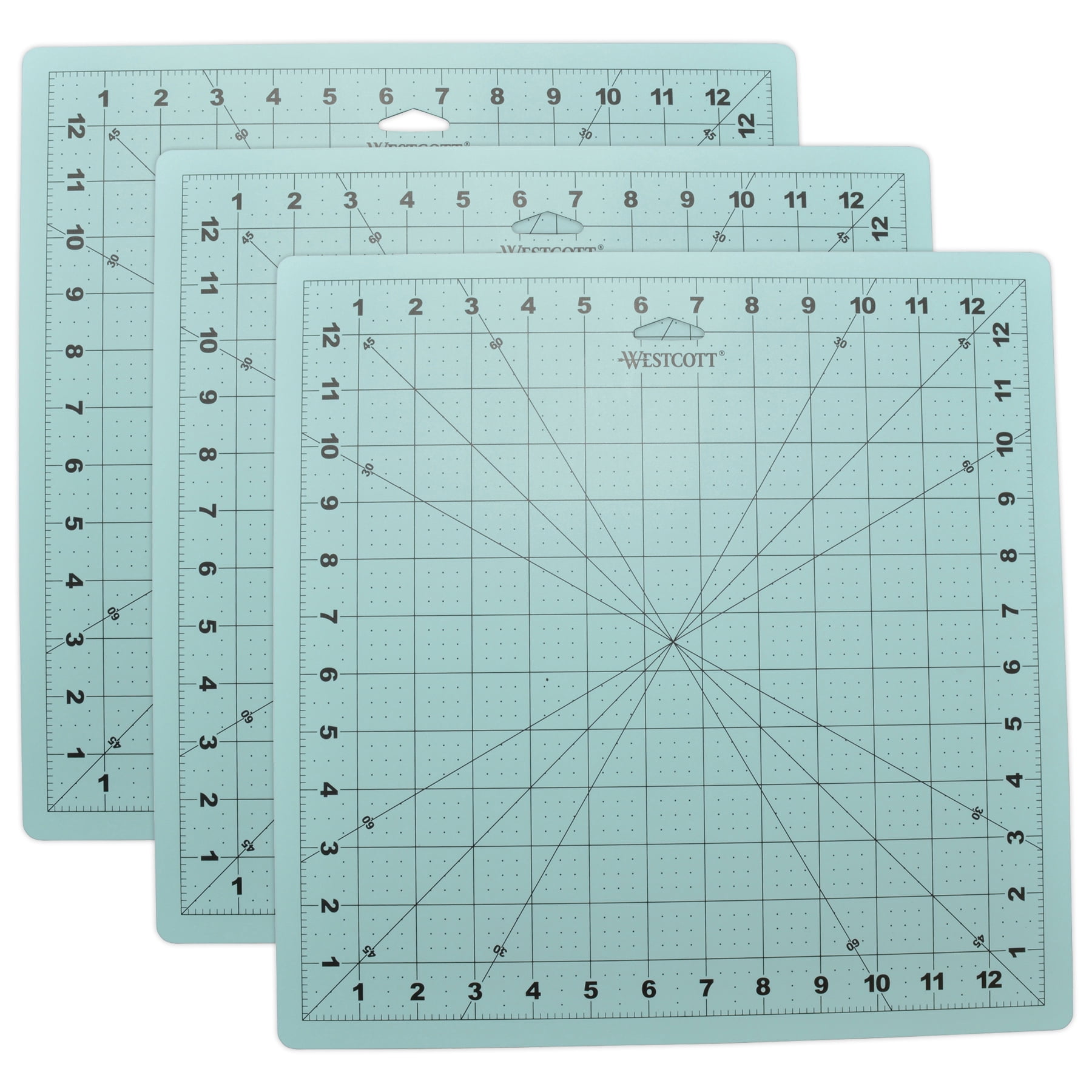 Westcott Self-Healing Cutting Mat, 12" x 12", Pack of 3