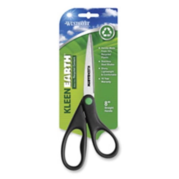 Acme United Corporation ACM Stainless Steel Shears- 8in. Straight- Contoured Black Handles