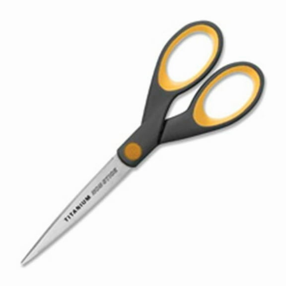 Acme United Corporation ACM14851 Scissors- Titanium Bonded- 7in.L- Straight- Gray-Yellow