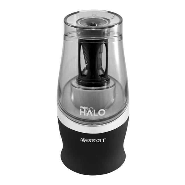 Acme United  Westcott Ipoint Halo Colored Pencil Non-Stick Electric Sharpener, Black