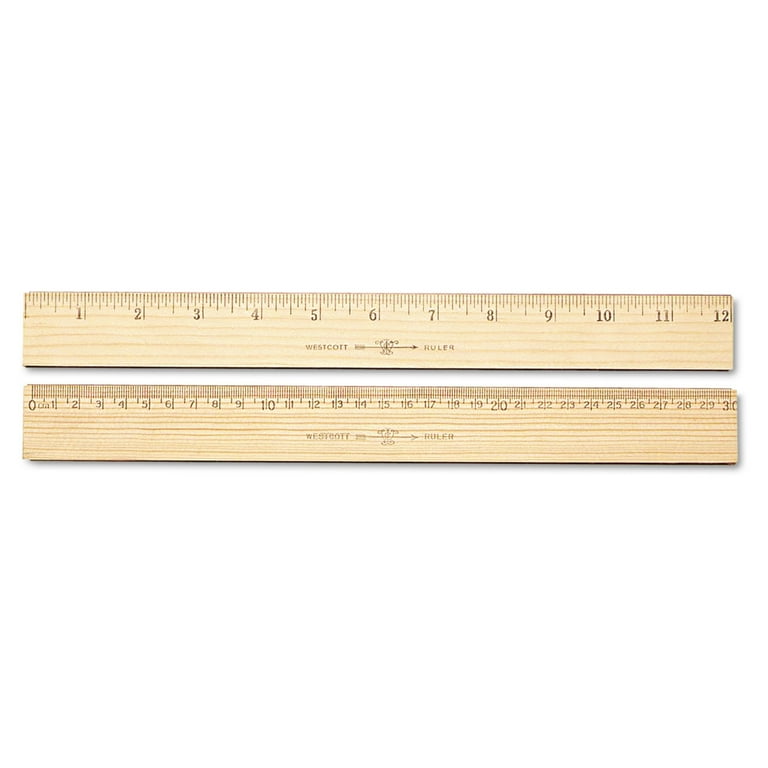Wood Ruler, Metric and 1/16 Wood Ruler, Metric and 1/16