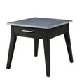 thumbnail image 1 of LV00609 - End Table, Sintered Stone Top Marble Top & Dark Brown Finish - Zemocryss, 1 of 4