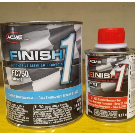 Acme/sherwin williams finish1 FC750/FH741 2.1 VOC satin finish clearcoat auto body shop restoration car paint supplies