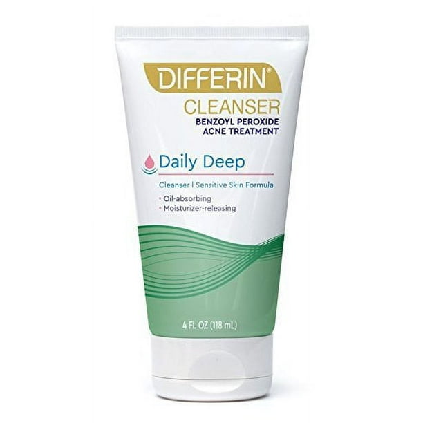 Acne Face Wash with Benzoyl Peroxide by the makers of Differin Gel