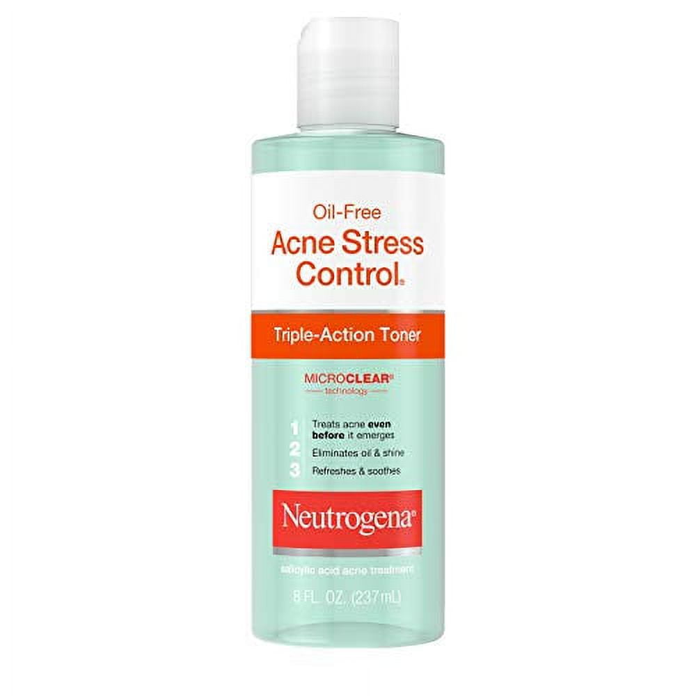 Acne-Fighting Stress Control Triple-Action Toner, Soothing And Refreshing Toner With Salicylic Acid Acne Medicine, Green Tea, And Cucumber Extract, 8 Fl. Oz ( Pack Of 4)