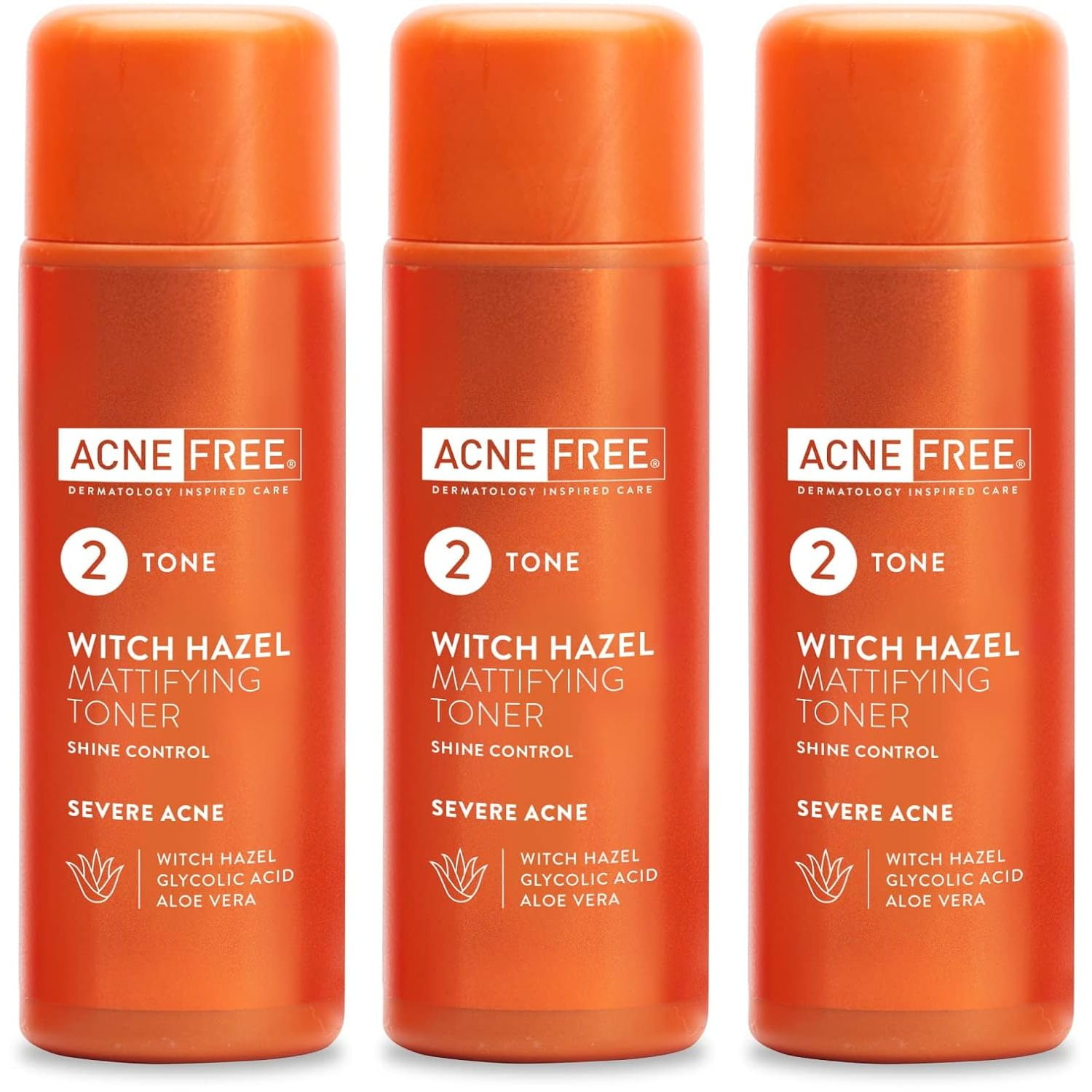 Acne Free Witch Hazel Mattifying Toner With Glycolic Acid and Aloe Vera ...