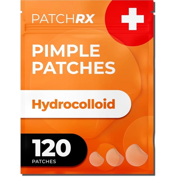 Acne Patches (120 Count), Hydrocolloid Pimple Patches for Face - Zit Patch Acne Dots - Cystic Acne Patches Treatment - Pimple Patch with 3 Size Acne Stickers