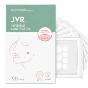 Acne Patches 90 Patches (2 Sizes) JVR Acne Medical-Grade Hydrocolloid Acne Patches for Face Invisible Pimple Patches Sticker with Absorbing Cover for Acne Treatment for All Skin Types