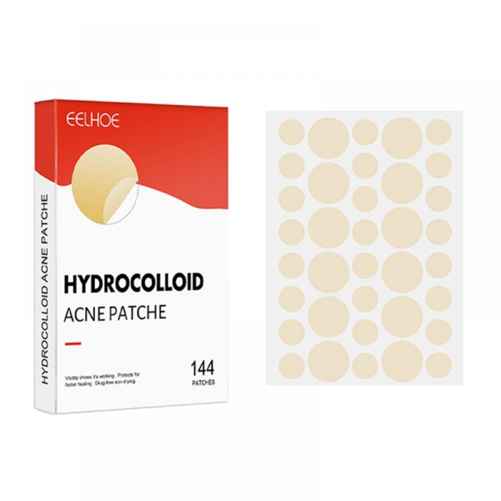 Acne Pimple Patch (144 counts) Absorbing Hydrocolloid Spot Treatment Fast  Healing, Blemish Cover, 2 Sizes