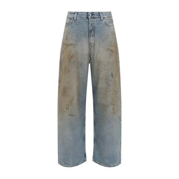 Acne Studios Faded Blue Wide-Leg Jeans (Women's)