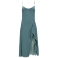thumbnail image 1 of Acne Studios Green Midi Dress With Ruffled Overlay (Women's), 1 of 3