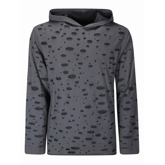 Acne Studios Multi-Layer Hooded Cotton Sweatshirt With Textured Design (Men's)