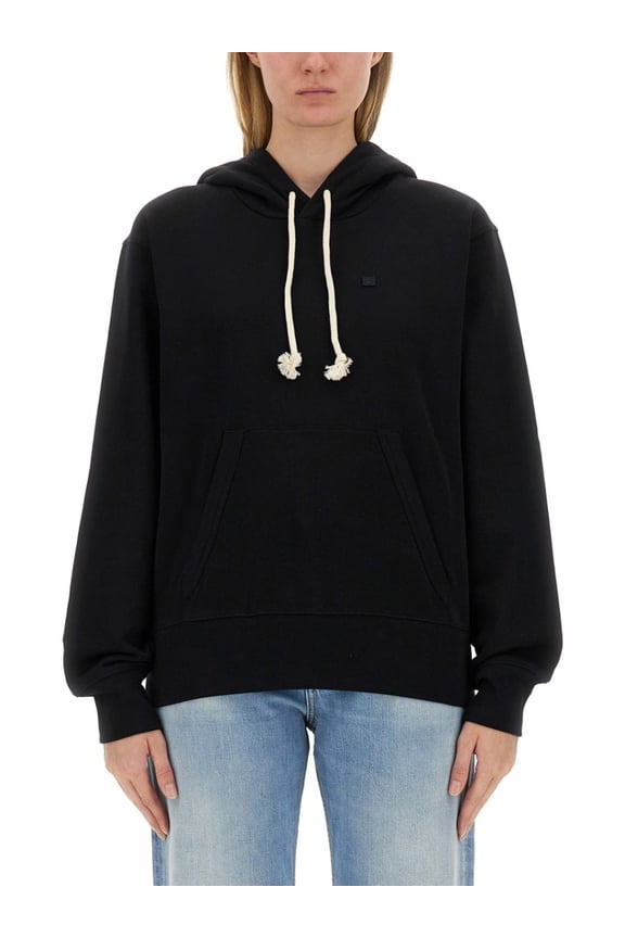 Relaxed Fit Sweatshirt With Hood And Face Patch Detail (Women's)