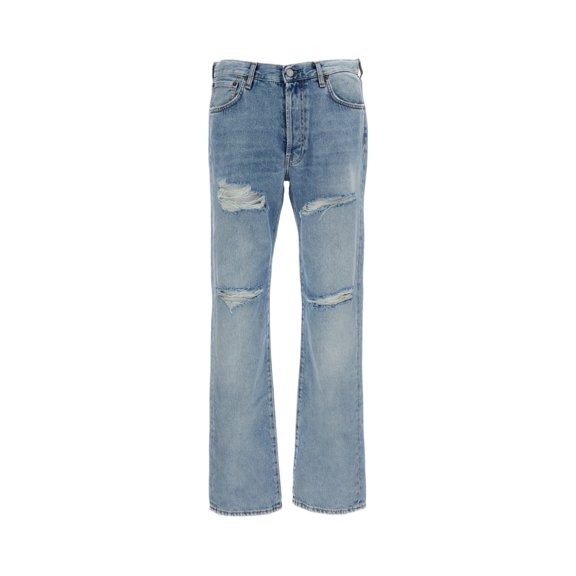 Acne Studios Sky Blue Relaxed Fit Distressed Jeans (Men's)