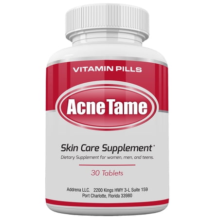 Acne-Tame with Vitamin B5, Vitamin A, Selenium & L-Cysteine 30 Count Tablets