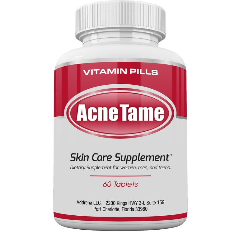 Acne-Tame with Vitamin B5, Vitamin A, Selenium & L-Cysteine 60 Count -  Walmart.com