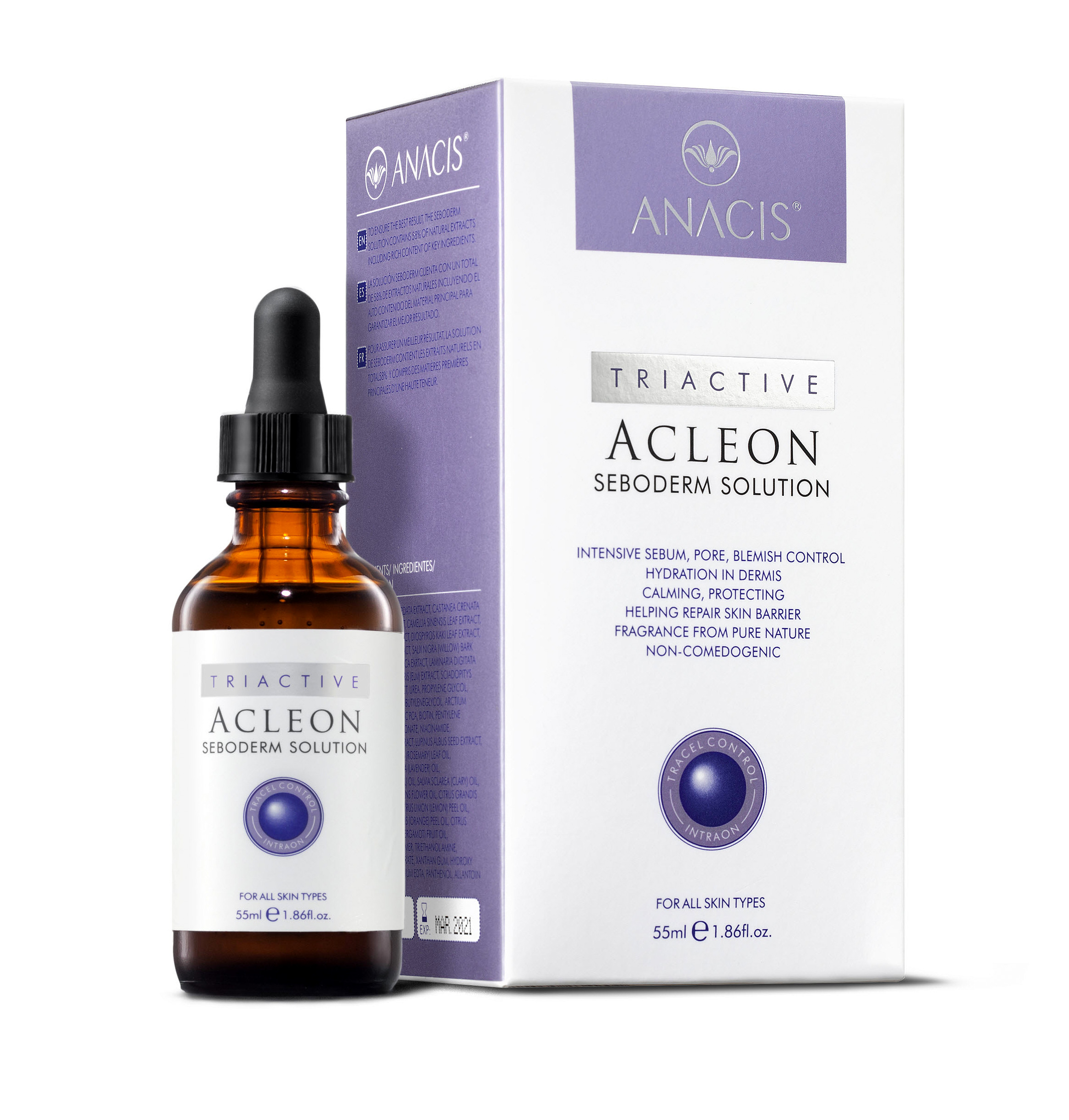 Acne Treatment Intensive Serum Anti Sebum Blemish Prone Skin Pore Care For All Skin Tape 1.69 oz. ACLEON - image 1 of 9